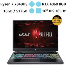 Laptop AI ACER Nitro 16 AN16-41-R3SM (Ryzen 7 7840HS/RAM 16GB/GeForce RTX 4060/512GB SSD/Windows 11)