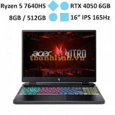 Laptop gaming ACER Nitro 16 Phoenix AN16-41-R50Z (Ryzen 5 7640HS/RAM 8GB/GeForce RTX 4050/512GB SSD/ Windows 11)