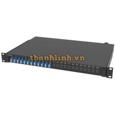 Commscope Fiber Optic Rack Mount Patch Enclosure, 1U, Duplex LC, 12-Fiber, SM 760241650