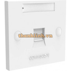 Mặt ổ cắm vuông, 1 cổng, SL, M Series, màu trắng, nắp sập Amp Compscope 760249249