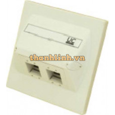 Mặt nạ Prysmian/Draka UC 10G BS Angle Faceplate, 2-port , White ( 10G BS Angle Faceplate, 2-port , White ) FPCA9287