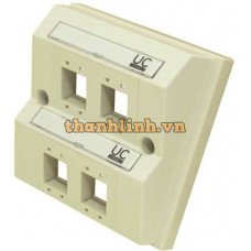 Mặt nạ Prysmian/Draka UC 10G BS Angle Faceplate, 4-port , White ( 10G BS Angle Faceplate, 4-port , White ) FPCA9288