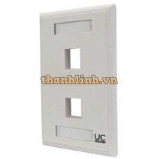 Mặt nạ Prysmian/Draka UC Wide, Flat US Faceplate, 2-port, White ( Wide, Flat US Faceplate, 2-port, White ) FPCO1091