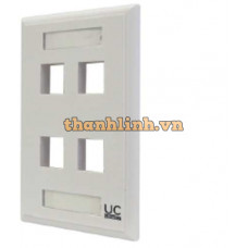 Mặt nạ Prysmian/Draka UC Wide, Flat US Faceplate, 4-port, White ( Wide, Flat US Faceplate, 4-port, White ) FPCO1092