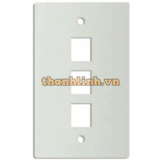 Face plates-Mặt nạ 03 port, US type, 70 x 114mm-Mặt phẳng Dintek 1303-11025