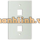 Face plates-Mặt nạ 03 port, US type, 70 x 114mm-Mặt phẳng Dintek 1303-11025