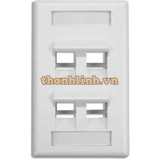 Mặt nạ Dintek 04 port , US type , 70 x 114mm - Mặt gốc 45 độ 1303-11026