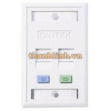 Mặt nạ Dintek 02 port , US type , 120 x 70 x 6.2mm ( NEW ) 1303-11031