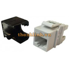 Modular Jack - ổ cắm CAT.6A for 10Gb EZI-Jack, Vertical, có chắn bụi, mặt nhấn cáp đứng Dintek 1305-05009