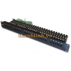 Thanh phối cáp Dintek Patch panel RJ11 for Telephone 25 Port , 19 rackmount , cho cáp thọai 1402-01001