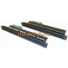 Thanh phối cáp Dintek Patch panel RJ11 for Telephone 50 Port , 19 rackmount , cho cáp thọai 1402-01003