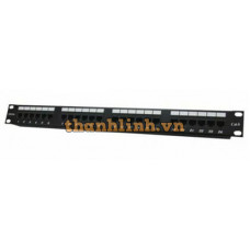 Thanh phối cáp Dintek Patch panel 24 Port , CAT.6 , 19 rackmount , Krone type 1402-04011