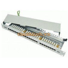 Thanh phối cáp Dintek Patch panel 24 Port , CAT.6 , Fully 19 rackmount , Krone type 1402-04033