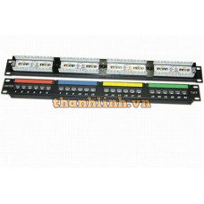 Thanh phối cáp Dintek Patch panel 24 Port , CAT.6A , 19 rack mount 1406-00010