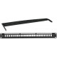 Patch panel 24 Port rổng, 19" rack mount, dạng tháo lắp cho từng port,và CHƯA GỒM ổ cắm. Dintek 1406-00041