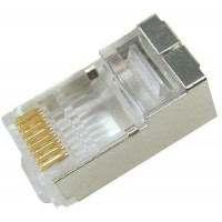 Modular plug đầu Dintek RJ45 CAT.5e FTP-shielded bọc kim loại chống nhiễu, 100pcs/bag Dintek 1501-88054