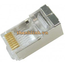 Modular plug đầu Dintek RJ45 CAT.5e FTP-shielded bọc kim loại chống nhiễu, 100pcs/bag Dintek 1501-88054