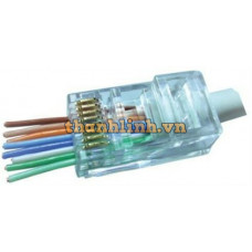Đầu mạng Dintek RJ45 Cat.5e/Cat.6 dạng xuyên thấu PowerMAX Pass Through 1501-88060