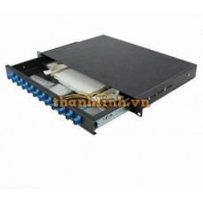 ODF 12 port Fiber optic enclosure , 19 rackmount , ST/SC/FC panel Dintek 2201-24012