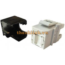 Nhân mạng Cat.6A vertical type Keystone F-Jack with shutter, white APTEK 1305-05020
