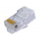 Modular plug đầu RJ45 CAT.5e, 3 prongs contact, 50u" Gold plated, 100pcs/bag Aptek 501-01001