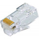 Modular plug đầu RJ45 CAT.6, 3 prongs contact, 50u" Gold plated, 100pcs/bag Aptek 601-01001