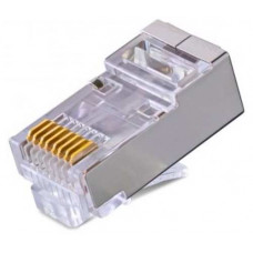 Modular plug RJ45 CAT.6 FTP shielded bọc kim loại chống nhiễu, đầu RJ45 gồm 2 thành phần ghép lại, sử dụng cho cáp CAT.6 FTP, 100 pcs/bag Aptek 602-02001