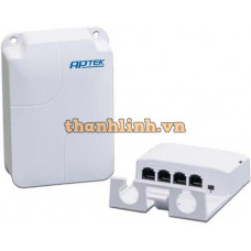 Thiết bị mở rộng PoE 1 cổng PoE vào, 3 cổng PoE sử dụng ngời trời, chống nước, chống bụi. APTEK AP103FP Outdoor