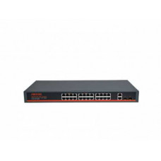 SF1244P - Switch 24 port PoE chuyên dụng cho camera, truyền tín hiệu và nguồn với khoảng cách 250m  Aptek SF1244P