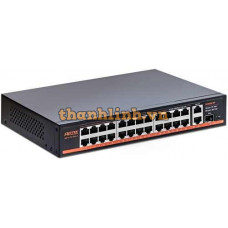 Hybrid Poe Switch (18 cổng FE PoE + 6 cổng GE PoE) chuyên dụng cho camera APTEK SH1863P