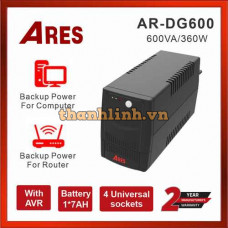 Bộ lưu điện UPS Ares AR-DG600 600VA 360W