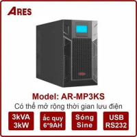 Bộ lưu điện ARES Online Tower UPS, PF 1.1 3KVA / 3KW 6*12V/9AH Ares AR-MP3KS