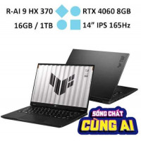 Laptop Asus TUF Gaming A14 2024 (Ryzen AI 9 HX 370/ RAM 16GB/ GeForce RTX 4060/ 1TB SSD/ Windows 11 + Office)