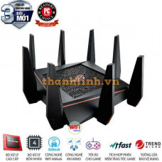 Router Wifi ASUS GT-AC5300 Ba băng tần, Chuẩn AC5300 (Chuyên cho gaming, 4K streaming. Với vi xử lý Quad-core 1.8Ghz)