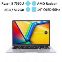 Laptop Asus VivoBook 14 OLED M1405YA-KM047W (Ryzen 5 7530U/ RAM 8GB/ Onboard/ 512GB SSD/ Windows 11)