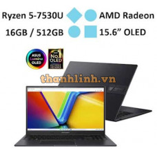 Laptop Asus Vivobook 15X Oled M3504YA-L1268W (Ryzen 5 7530U/ RAM 16GB/ Onboard/ 512GB SSD/ Windows 11)