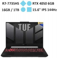 Laptop gaming Asus TUF Gaming A15 FA507NU-LP070W (Ryzen 7 7735HS/RAM 16GB/GeForce RTX 4050/1TB SSD/ Windows 11)