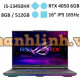 Laptop Asus Gaming ROG G614JU-N3135W (i5-13450HX/ RAM 8GB/ GeForce RTX™ 4050/ 512GB SSD/ Windows 11)