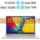 Laptop Asus Vivobook 15X1504ZA-NJ582W (i3-1215U/ RAM 8GB/ Onboard/ 512GB SSD/ Windows 11)