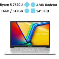 Laptop Asus Vivobook Go 14 E1404FA-NK177W (AMD Ryzen 5 7520U) (Bạc)