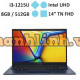 Laptop Asus Vivobook 14 X1404ZA-NK386W (i3-1215U/ RAM 8GB/ Onboard/ 512GB SSD/ Windows 11)