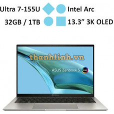 Laptop AI Asus Zenbook S 13 OLED UX5304MA-NQ117W (Ultra 7-155U/RAM 32GB/Onboard/1TB SSD/Windows 11)