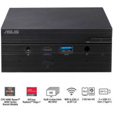 Máy tính để bàn Asus PN50 AMD Ryzen 5 4500U 2.3GHz (, up to 4.0GHz)/non-RAM/non-STORAGE/Wi-Fi5/BT5.0/Gigabit LAN, Realtek 8111EP/65W/VESA MOUNT/n-OS/ĐEN / HDMI , Made in China PN50-BB5095MV