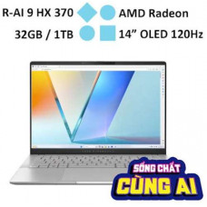 Laptop Asus Vivobook S 14 M5406WA-PP071WS (Ryzen AI 9 HX 370/ RAM 32GB/ Onboard/ 1TB SSD/ Windows 11)