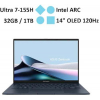 Laptop AI Asus Zenbook 14 OLED - UX3405MA-PP152W (Ultra 7-155H/RAM 32GB/Onboard/1TB SSD/Windows 11)