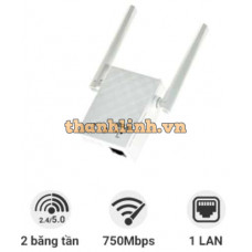Wireles Access Point Kiêm Repeater ASUS RP-AC51, Hai băng tần chuẩn AC750Mbps