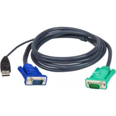 Cáp cho hệ thống KVM USB2.0 A(M)/B(M) UL2725 AL+B(AM) 28*1P+ Aten 2L-3202