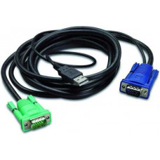 Cáp cho hệ thống KVM USB2.0 A(M)/B(M) UL2725 AL+B(AM) 28*1P+ Aten 2L-3205-1