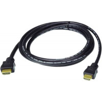 Cáp cho hệ thống KVM 1M HDMI 2.0 Cable M/M 30AWG Gold Black Aten 2L-7D01H