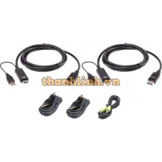 1.8M USB Universal Dual Display Secure KVM Cable Kit ATEN 2L-7D02UHDPX5
